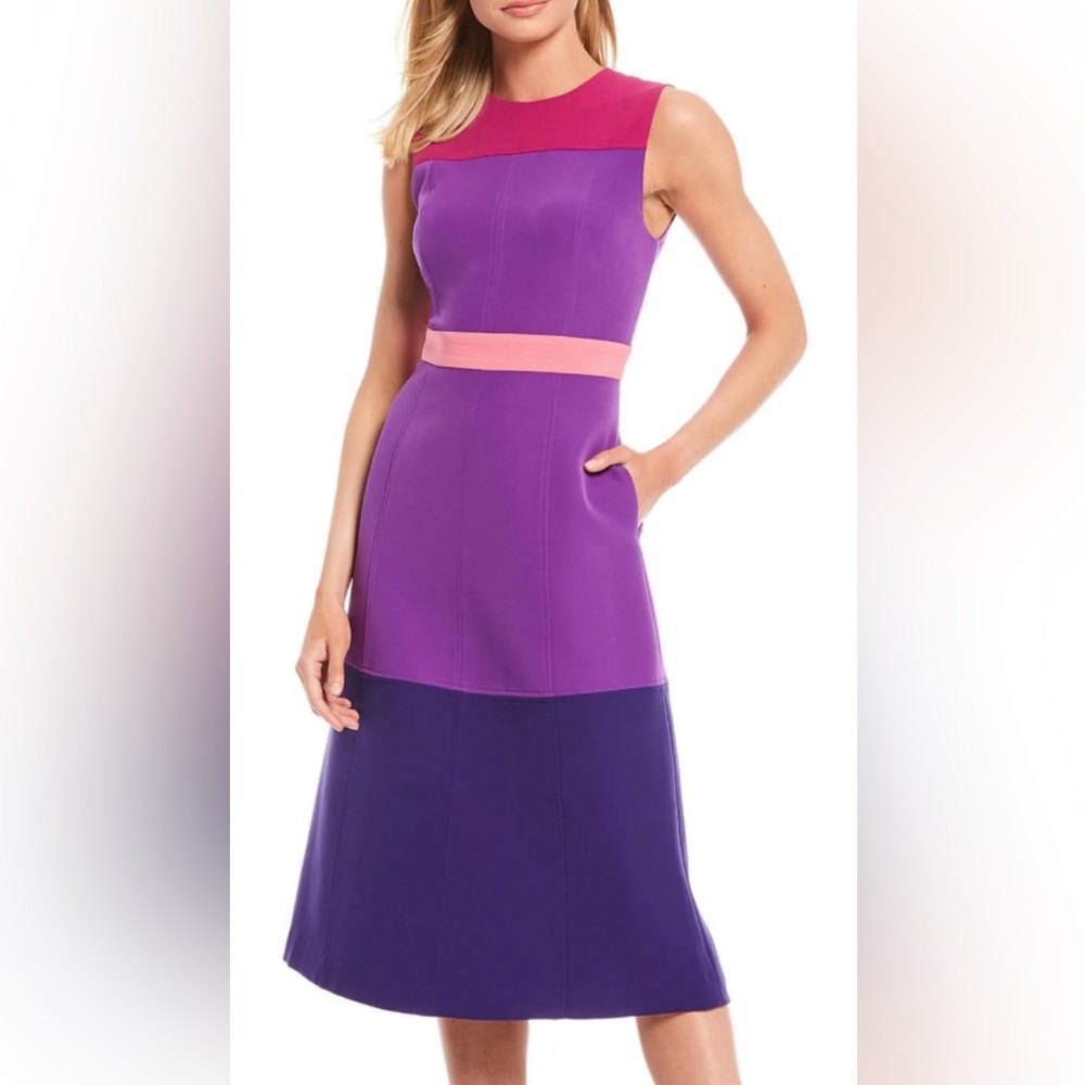 LDT Tyra Colorblock Sleeveless A-line Dress Size 10
